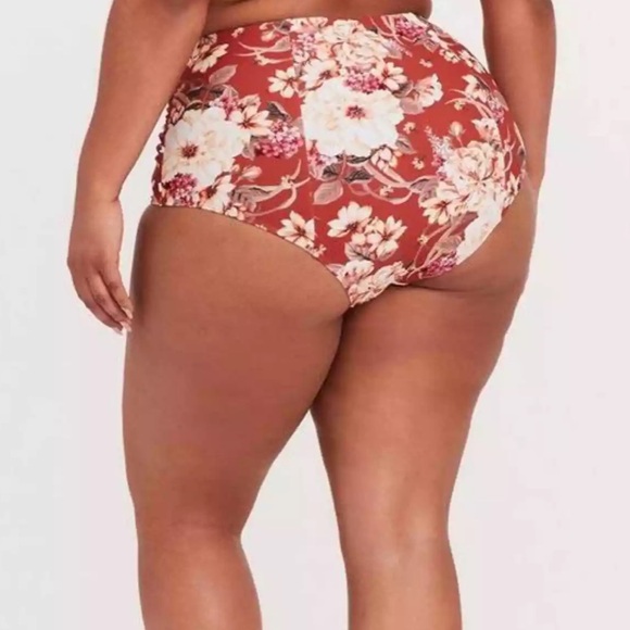🆕 Torrid Slimming Tie Front Beautiful Swim Bottom Plus Size 1Xl (14-16)💐 - Picture 7 of 7